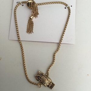 Betsey Johnson New Gold Owl Bracelet
